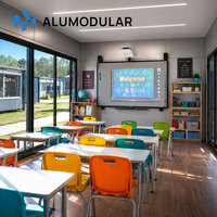 Bâtiment modulaire préfabriqué à plusieurs étages avec terrain de sport pour la construction de campus scolaire destiné à l'éducation