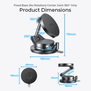 Support de téléphone magnétique LISEN Qi2 25W à charge rapide sans fil pour voiture avec ventouse électrique pour iPhone 17 16 Pro Max Samsung - Product Image 2