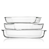 Ustensiles de cuisine en verre résistant au four en verre borosilicate plats de cuisson assiette ustensiles plaque de cuisson cuisine plat de cuisson en verre