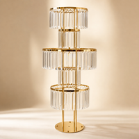 Centre de table de mariage en acrylique, vase à fleurs en cristal, support pour lumières d'allée, support de livre de signature pour toile de fond de scène, fleur