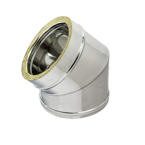 ข้อต่อโค้ง 45 องศา ผลิตในอิตาลี ทำจากสแตนเลส 316/304 สำหรับระบบทำความร้อนที่อยู่อาศัยและเชิงพาณิชย์ - Product Image 1