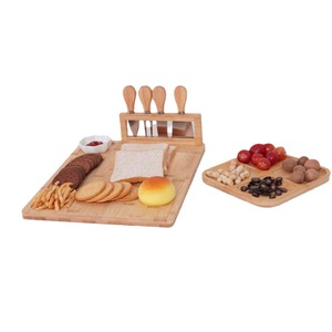 Stars Bamboo Cheese Board Cutlery Set With <b>Knife</b> Fork Multifunctional Wooden Cutting Board For <b>Bread</b> Fruit Vegetable - Product Image 2