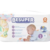 Besuper Vente en gros Nouveau-né Smart Cotton Couches jetables Super Soft Respirant Baby Dry Sweety Vêtements pour bébé