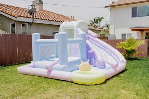 Château Gonflable Blanc de Mariage avec Toboggan pour Adultes, Trampoline de Saut pour Fête et Événement, Mariage Blanc de Luxe A - Product Image 3