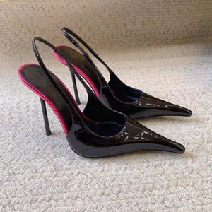 2025 Summer New High Quality Pointed Stiletto High Heels Back Empty Women's Solid Color Elegant <b>Sandals</b> - Product Image 1