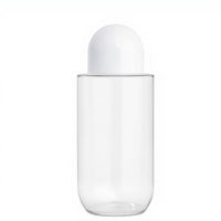 Flacon cosmétique transparent givré de 150 ml et 200 ml avec bouchon en dôme, flacon vide en plastique PET pour tonique cutané avec bouchon à vis