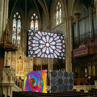 Écran d'affichage numérique LED QIANFAN P2.0/P1.86/P1.53/P1.25 intérieur/extérieur pour lieux de culte et décors de scène OEM