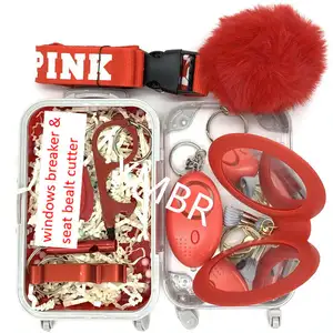 9 pièces/ensemble mode auto porte-clés femme alarme ensemble sécurité défense porte-clés en vrac auto-défense porte-clés ensemble - Product Image 3