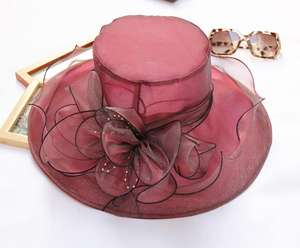 Sombrero de Iglesia Plegable de Organza y Sinamay, Estilo Característico, para Primavera y Otoño, Venta al por Mayor, de Eden Hats - Product Image 4