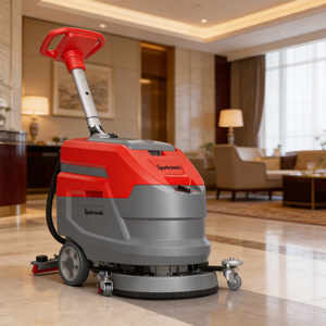 Portable Handheld Floor Scrubber <b>Machine</b> Industrial Commercial Push Type <b>Walk</b> Behind Outdoor Floor Scrubber for Restaurants - Product Image 3