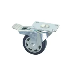 LICHUAN Classic Zinc Alloy TPR Caster Wheel Recessed Corner Caster 3 inch Wheel Flight Case or Box Corner Caster