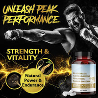 Gummies MK Black Maca Ashwagandha Fenugrec & Ginseng - 120 Capsules - Favorise l'équilibre hormonal, l'énergie, le soulagement du stress et la croissance des cheveux