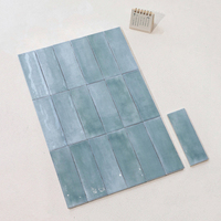 Carreaux de céramique bleus modernes 50x150mm, adaptés aux crédences de cuisine, aux zones de douche de salle de bain, aux mosaïques murales de magasins de vêtements