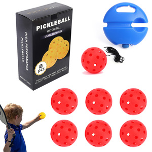 Water Sand Fillable Round Blue Base Bounce Back Ball Screw Cap Seal Anti Tip Design Pickleball Practice <b>Trainer</b> Set Pro Kit - Product Image 2