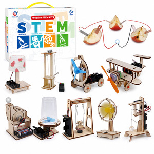 ชุดทดลองวิทยาศาสตร์ไฟฟ้าสุดเจ๋ง OKYN-Y2108 ชุดประกอบ STEM ทำเองจากไม้ ของเล่นวงจรไฟฟ้าสุดเท่ สำหรับเด็กอายุ 6 ปีขึ้นไป - Product Image 1