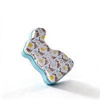Boîte en métal en forme de lapin de Pâques, personnalisée, pour bonbons, chocolats, emballage cadeau pour les fêtes