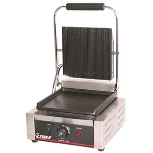 Thép Không Gỉ 201 Sandwich Press Panini Nướng Điện