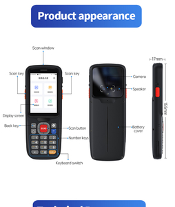 เครื่องอ่าน RFID แบบพกพาหน้าจอขนาดเล็ก2.8นิ้วเครื่องอ่าน RFID แบบมือถือที่ทนทานเครื่องอ่านบาร์โค้ด <span class=keywords><strong>PDA</strong></span> พร้อม <span class=keywords><strong>QR</strong></span> โค้ดสแกนเนอร์แบตเตอรี่2200mAh - Product Image 2