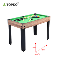 TOPKO-Table de billard 4 en 1, équipement de sports d'intérieur multifonctionnel, table de jeu, table de tennis/billard/table de hockey sur glace