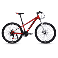 Vélo de montagne pour homme, 21 vitesses, cadre en acier, pédales ordinaires, taille 26, freins à disque, fourche à suspension rigide, capacité de charge 120 kg, alliage