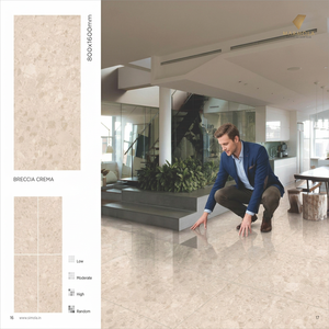 Brecia Ivory 800x1600mm Statuario Marble Look Porcelain <b>Tiles</b> Polished Floor And Wall Collection - Product Image 2
