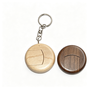 Clé USB 2.0 Ronde en Bois Écologique, Nouvelle, Vente en Gros, 4 Go/32 Go, Logo Personnalisé Gravé, Usage Professionnel - Product Image 4
