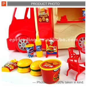 EPT 플라스틱 햄버거 자동차 장난감 플레이세트 소형 미니 제품 세트 어린이 미니 주방 세트 장난감 저렴한 가격 - Product Image 3