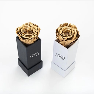 กล่องของขวัญกระดาษกล่องกระดาษแข็งทรงสี่เหลี่ยมลายดอกไม้สำหรับกุหลาบเดี่ยวดีไซน์ตามสั่งไม่เหมือนใคร - Product Image 2