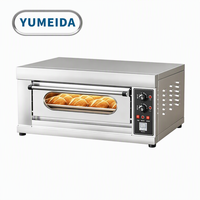 Nouveau Four à Sole Électrique Premium 1 Plateau 1 Bac Haute Productivité Contrôle Précis de la Température en Acier Inoxydable pour Pizza et Pain