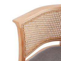 Chaise de bureau moderne en rotin, design de restaurant, salon de thé, chaise de salle à manger en bois massif, rotin, bois nordique, meubles
