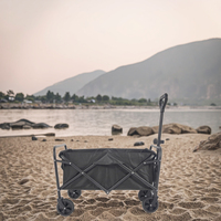 Hitree Vente Chaude Portable Heavy-Duty Pliant Wagon pour Plage Camping Pliable Chariot Poussette Chariot