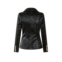 Veste en cuir PU à motif avec boucle métallique de haute qualité AIMEISI pour femmes, taille XXL, élégante pour l'hiver