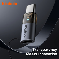 Adaptor Pengisi Daya Metal Mcdodo 763/761 USB-C 60W dengan Lampu Indikator, Tali Anti Hilang, Adaptor Perjalanan USB-C untuk Kabel iPhone