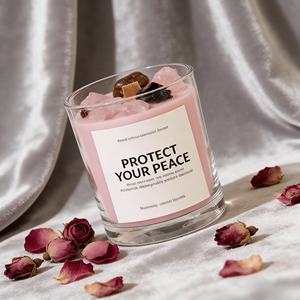 Bougie aromathérapeutique artisanale haut de gamme en cire de soja, pierre de cristal moderne, pour les fêtes, les anniversaires, y compris la Saint-Valentin - Product Image 2