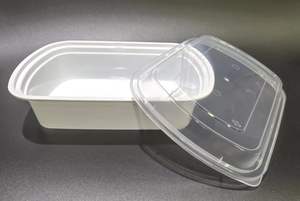 28-32oz accessoires de cuisine en plastique transparent PP rectangulaire à emporter boîtes pliantes micro-ondables - Product Image 3