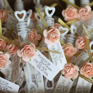 Botol Sabun Gelembung Pernikahan Desain Hati Cinta, Sabun Air Dekorasi Ulang Tahun
