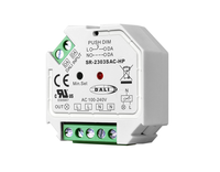 Sunricher SR-2303SAC-HP DALI + Push Mini AC Phase Cut Dimmer, sortie unique 1,8A, entrée 100-240VAC, garantie 5 ans