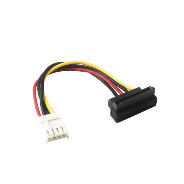 12CM ITX Mini 4pin to HDD Sata 15Pin Cable ITX SATA NVR Power Cables Sata Floppy Drive Hard Drive Disk Power