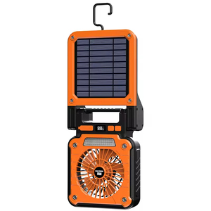 Ventilateur portable rechargeable solaire pliable avec lumière 3600mAh <span class=keywords><strong>4</strong></span> en 1 pour le camping en plein air - Product Image 2