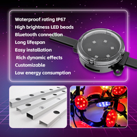 Lampu LED Pixel Node RGB Batu Permata Permanen Luar Ruangan 30-50mm untuk Natal dengan Program atau Pencahayaan yang Dapat Diprogram