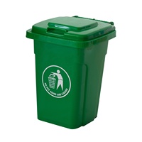 Poubelles hygiéniques en plastique écologique, bac à ordures recyclable avec couvercle de 30l 40l