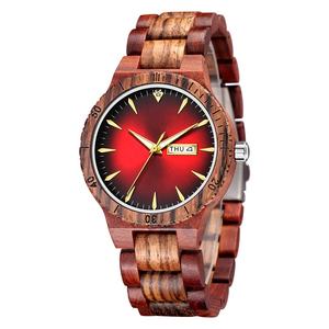 OEM Dropshipping定制雕刻木制男士手表手表日期定制木制手表<span class=keywords><strong>Holzuhr</strong></span> - Product Image 2