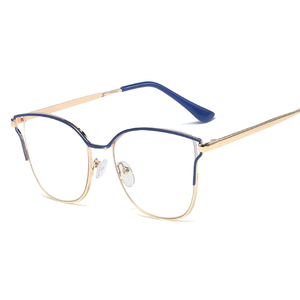 MS 95538 Trendy Blue Light Blocking Glasses <strong>Frame</strong> for Women Optical <strong>Frame</strong> for Girl <strong>Metal</strong> <strong>Frame</strong> Custom logo Brand Eyewear - Product Image 3