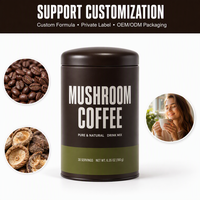 Poudre de café aux champignons avec huile MCT, antioxydant et soutien immunitaire pour la santé cérébrale - Boisson nutritive de qualité supérieure (qualité alimentaire)