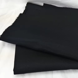 Tissu tissé noir 100% polyester anti-boulochage, filament vierge, largeur 53 pouces, pour vêtements de travail et décoration - Product Image 4