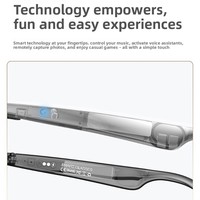 Lunettes intelligentes transfrontalières W100D 2025 pour la traduction IA, à changement de couleur, contrôle tactile, double batterie 170 mAh, multilingues