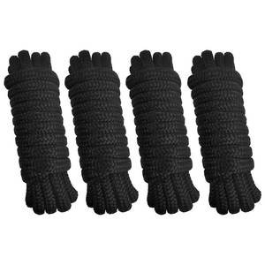 Ensemble de 4 cordes d'amarrage en nylon noir 12 mm x 4,6 m, emballées en boîte, pièces et accessoires - Product Image 1
