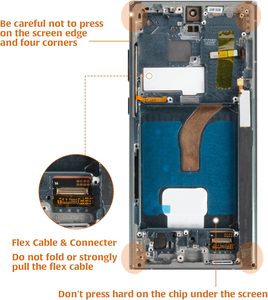 Pantalla LCD OEM de 6.8 Pulgadas con Marco para Samsung Galaxy <span class=keywords><strong>S22</strong></span> <span class=keywords><strong>Ultra</strong></span> 5G, Repuesto de Pantalla Táctil LCD S908 - Product Image 2