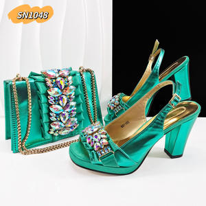 Комплект из туфель и сумочки красного цвета с бантом-бабочкой и стразами, 2025 туфли на высоком каблуке и сумки со стразами - Product Image 4