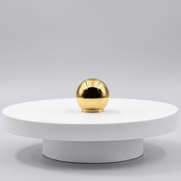 Capuchon de parfum sphérique en zamac, finition miroir brillante, or massif, avec logo personnalisé FEA15 pour flacon de parfum